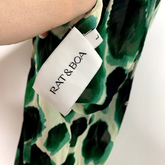 Rat & Boa Vivi Maxi Dress Womens Green New Large - Picture 12 of 16